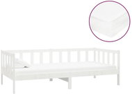 SHUMEE válenda s matrací 90 × 200 cm, masivní borové dřevo, bílá, 3083620 - Postel