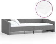 SHUMEE válenda s matrací a USB 90 × 200 cm, textil, světle šedá, 3080415 - Postel