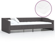 SHUMEE válenda s matrací a USB 90 × 200 cm, textil, tmavě šedá, 3080416 - Postel