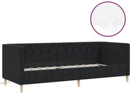 SHUMEE válenda s matrací a USB 90 × 200 cm, textil, černá, 3080447 - Postel