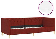 SHUMEE válenda s matrací a USB 90 × 200 cm, textil, vínová, 3080448 - Postel