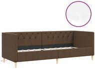 SHUMEE válenda s matrací a USB 90 × 200 cm, textil, tmavě hnědá, 3080450 - Postel