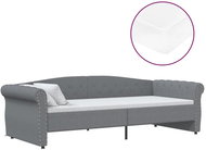 SHUMEE válenda s matrací a USB 90 × 200 cm, textil, šedá, 3080385 - Postel