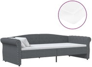 SHUMEE válenda s matrací a USB 90 × 200 cm, textil, tmavě šedá, 3080386 - Postel