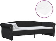 SHUMEE válenda s matrací a USB 90 × 200 cm, textil, černá, 3080387 - Postel