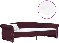 SHUMEE válenda s matrací a USB 90 × 200 cm, textil, fialová, 3080392 - Postel