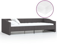 SHUMEE válenda s matrací a USB 90 × 200 cm, textil, tmavě šedá, 3080406 - Postel