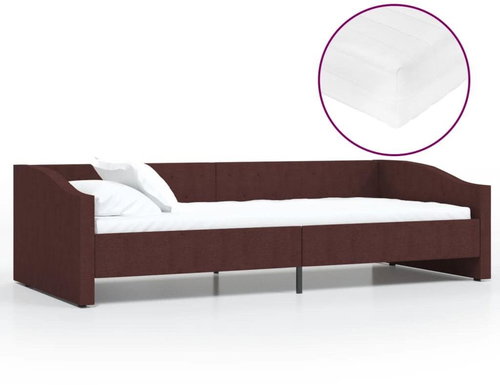 SHUMEE válenda s matrací a USB 90 × 200 cm, textil, fialová, 3080412 - Postel - Main image