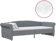 SHUMEE válenda s matrací a USB 90 × 200 cm, textil, šedá, 3080375 - Postel