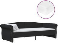 SHUMEE válenda s matrací a USB 90 × 200 cm, textil, černá, 3080377 - Postel