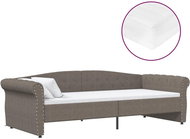 SHUMEE válenda s matrací a USB 90 × 200 cm, textil, taupe, 3080383 - Postel