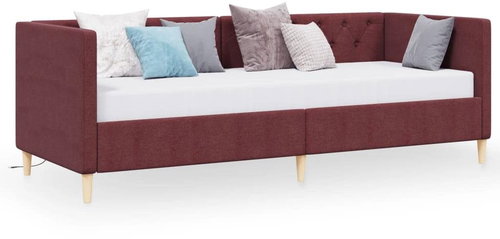 SHUMEE válenda s matrací a USB 90 × 200 cm, textil, fialová, 3080442 - Postel - Main image