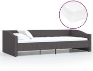 SHUMEE válenda s matrací a USB 90 × 200 cm, textil, tmavě šedá, 3080426 - Postel