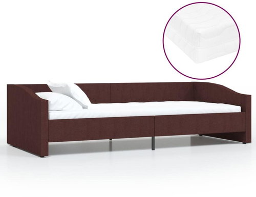 SHUMEE válenda s matrací a USB 90 × 200 cm, textil, fialová, 3080432 - Postel - Main image