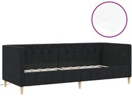 SHUMEE válenda s matrací a USB 90 × 200 cm, textil, černá, 3080457 - Postel