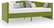 SHUMEE válenda s matrací a USB 90 × 200 cm, samet, světle zelená, 3080346 - Postel