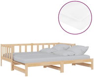 SHUMEE výsuvná válenda 2× (90 × 200) cm, masivní borovice, 3083664 - Postel