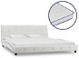 SHUMEE postel s matrací 160 × 200 cm, umělá kůže, bílá 277557 - Postel
