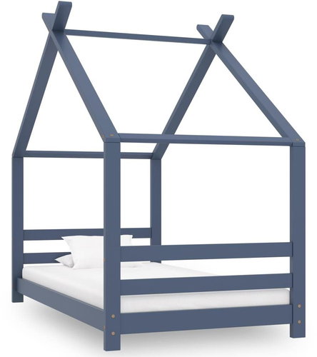 Shumee children's grey solid pine 80×160 cm, 289614 - Bed - Main image