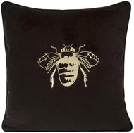 Eurofirany Pillowcase, Velvet with print, decorated with decorative border - Pillowcase