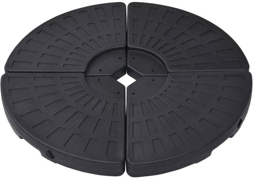 Fan-shaped umbrella stand 4 pcs black - Umbrella Stand - Main image