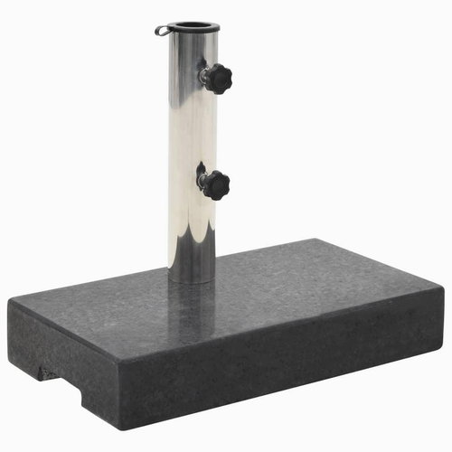 Umbrella stand granite 25 kg rectangular black - Umbrella Stand - Main image