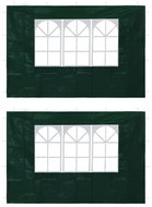 Boční stěny k party stanu 2 ks s oknem zelené - Bočnice k altánu