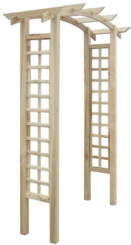 Garden arch with trellises 150 x 50 x 220 cm wood - Garden Arch - Main image