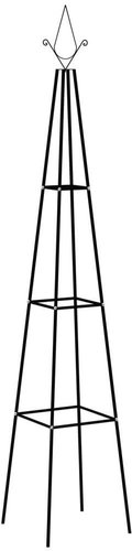 Garden supports for climbing plants 2 pcs black 35x35x195cm iron - Plant Support - Main image
