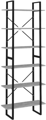 Shumee vysoký betonově šedý 80×30×210 cm dřevotříska, 806541 - Regál - Main image
