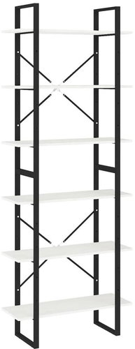 Shumee vysoký bílý 80×30×210 cm masivní borové dřevo, 806543 - Regál - Main image