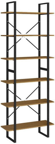 Shumee vysoký hnědý 80×30×210 cm masivní borové dřevo, 806545 - Regál - Main image