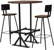 3-piece bar set solid recycled wood 245394 - Bar Set