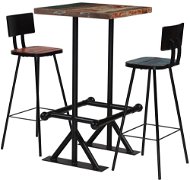3-piece bar set solid recycled wood multicolour 245398 - Bar Set