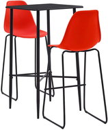 3-piece bar set plastic red 279931 - Bar Set
