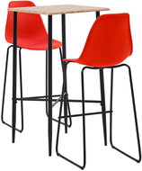 3-piece bar set plastic red 3050033 - Bar Set