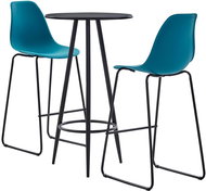 3-piece bar set plastic turquoise 279718 - Bar Set