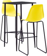 3-piece bar set plastic yellow 279929 - Bar Set