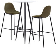 3-piece bar set textile brown 279796 - Bar Set