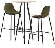 3-piece bar set textile brown 279842 - Bar Set