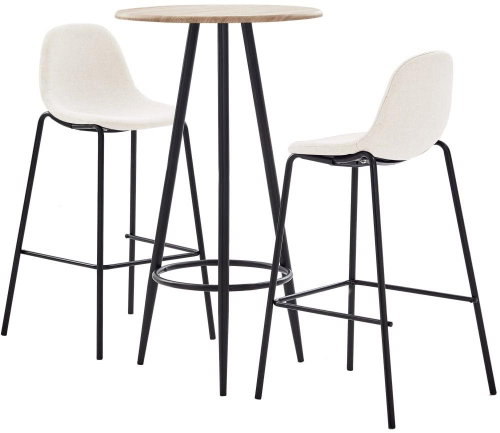 3-piece bar set textile cream 279840 - Bar Set - Main image
