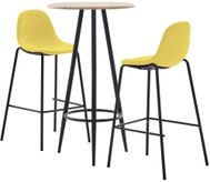 3-piece bar set textile yellow 279846 - Bar Set