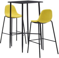 3-piece bar set textile yellow 279967 - Bar Set