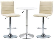 3-piece bar set faux leather white 279606 - Bar Set