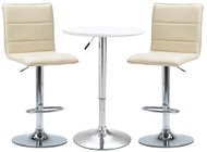3-piece bar set faux leather white 279608 - Bar Set
