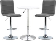3-piece bar set faux leather white 279614 - Bar Set