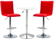 3-piece bar set faux leather white 279618 - Bar Set