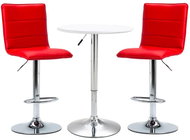 3-piece bar set faux leather white 279620 - Bar Set