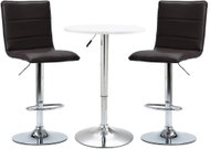 3-piece bar set faux leather white 279630 - Bar Set