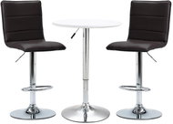 3-piece bar set faux leather white 279632 - Bar Set